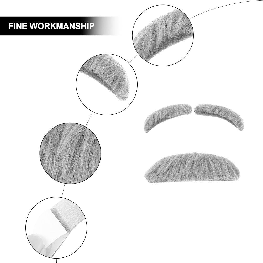 SAFIGLE 4 Set Fake Eyebrows and Mustaches