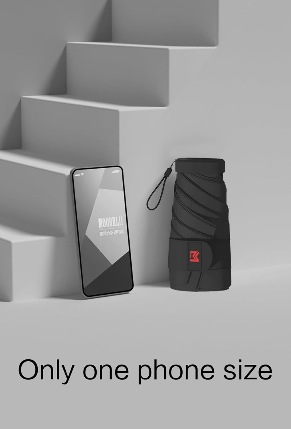 Moorrlii Mini Travel Umbrella - UPF 50 Windproof and Lightweight