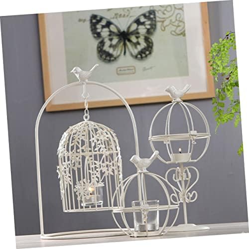 ABOOFAN Iron Candlestick Holder with Glass Bowl