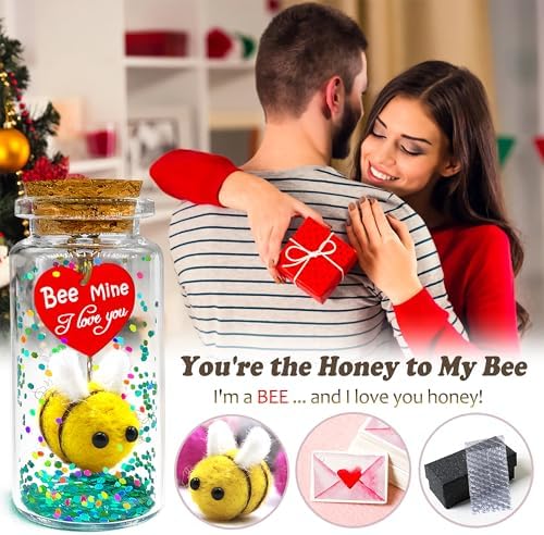 Cute Bee Love Message in a Bottle Gift for Couples 1