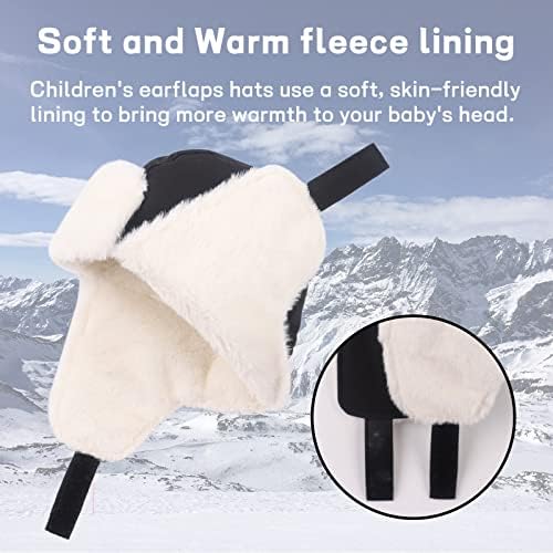 JANGANNSA Winter Baby Beanie Fleece Lined Trapper Hat 1