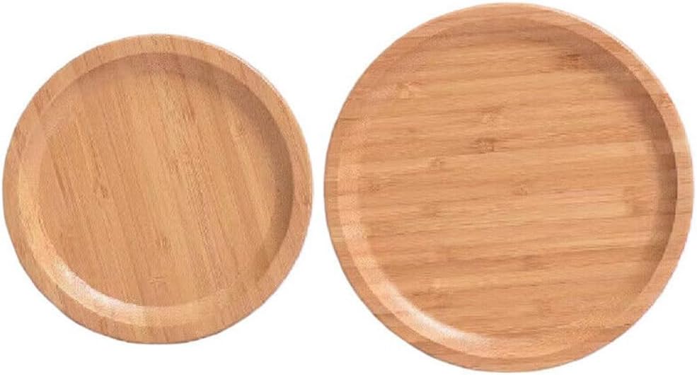 GNSN 15 cm Bamboo Serving Tray for Food Coffee Snacks Candles