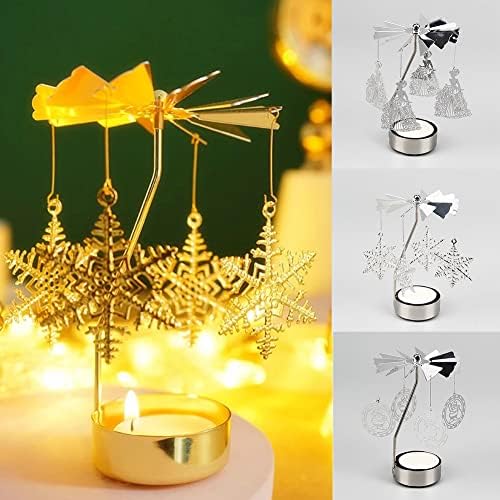 Surakey Rotating Tea Light Holder Snowman Design