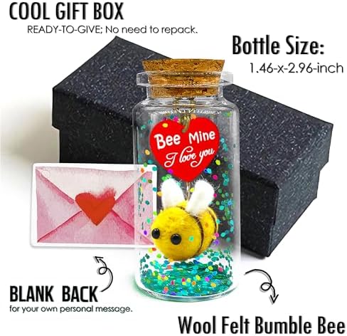 Cute Bee Love Message in a Bottle Gift for Couples 1