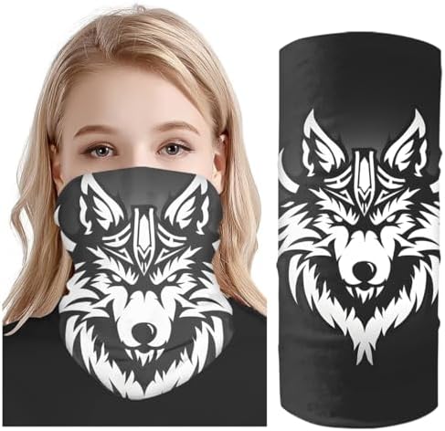 GLUDEAR 3D Print Skull Viking Face Mask for Men Women