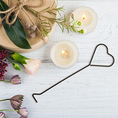 Hemoton 4pcs Heart Candle Wick Dippers