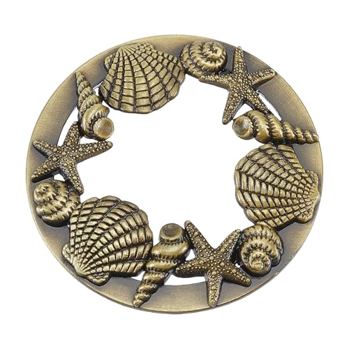 NICENEEDED Shell Starfish Candle Topper Gold