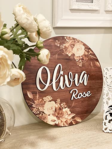 BEGENUINESTORE Personalized Custom Wood Name Sign for Baby Girl