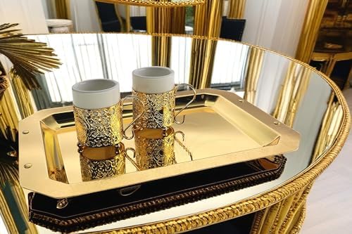 Pack of 3 14x98 Inch Iron Gold Serving Trays