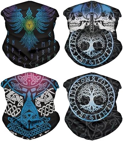 KIDVOVOU 3D Print Balaclava Multifunctional Face Mask Scarf Headwear