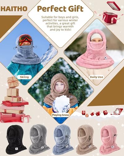 Kids Ski Mask Balaclava with Windproof Hood