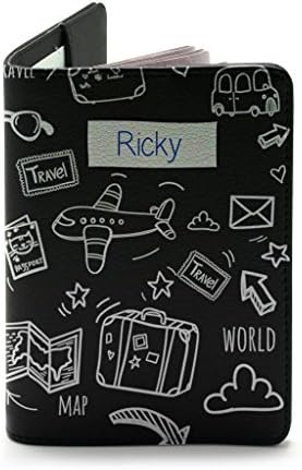 Kids Personalized Leather Passport Holder - Travel Gift