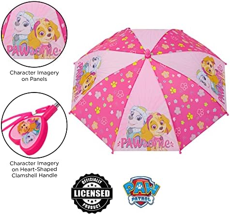 Nickelodeon Paw Patrol Girls Folding Umbrella Pink Ages 3-6