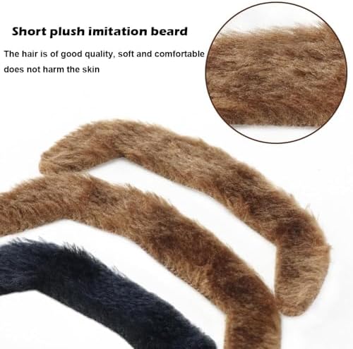 4PCS Self-Adhesive Fake Mustache for 60s 70s Costume