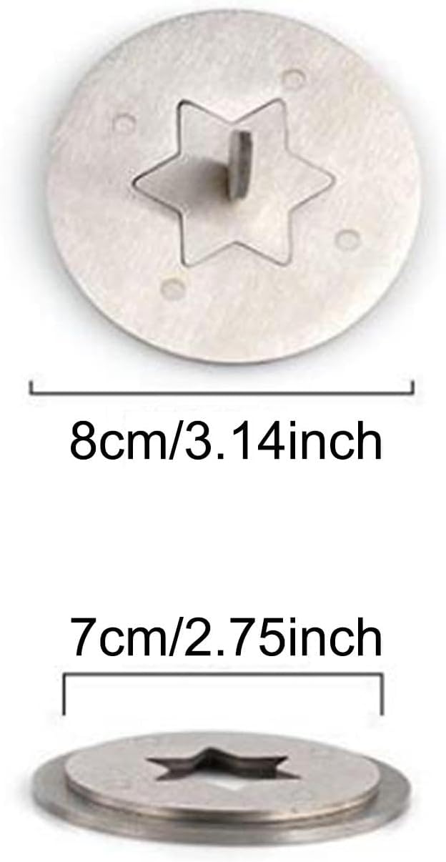 Stainless Steel Candle Jar Cover with Hexagonal Star Design