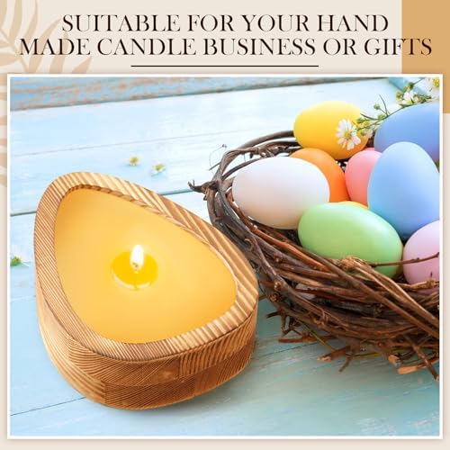 GlikCeil 3 Pack Wooden Candle Dough Bowls Set