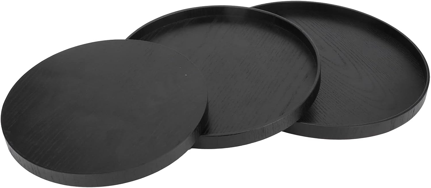 Gigicial Wooden Round Decorative Tray