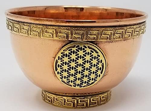 Flower of Life Copper Offering Bowl 3 1