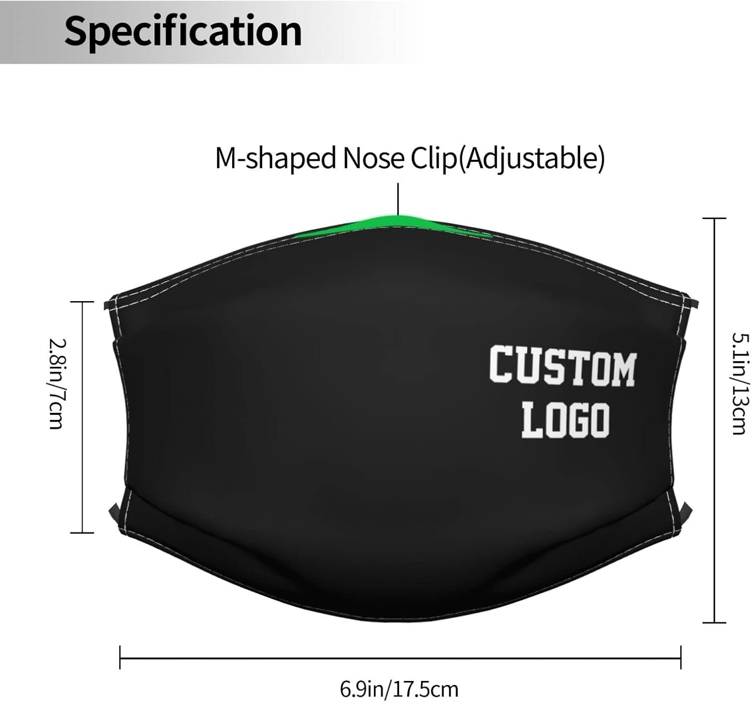 Custom Reusable Cloth Mask with Photo Text Logo