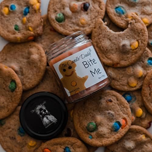 BITE ME - Christmas Gingerbread Cookie Scented Candle - 6 OZ Jar - 40 Hour Burn