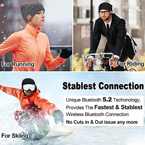 Bluetooth Beanie with 23Hr Battery Tech Gift for Men Women