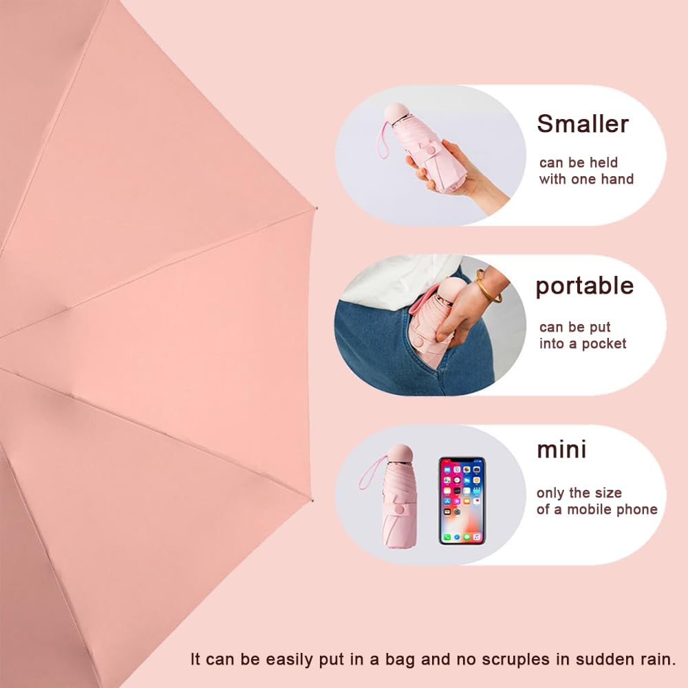 Mini Travel Umbrella with UV Protection