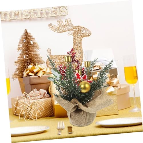 Cabilock Christmas Garland with Candle Holders and Lights
