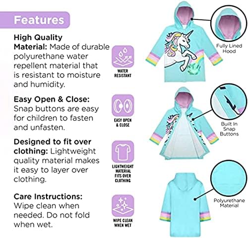 Addie Tate Kids Umbrella and Raincoat Set for Boys Girls