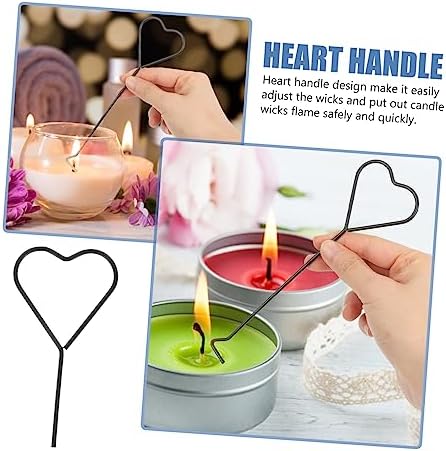 Happyyami Iron Heart-Shaped Candle Wick Dipper 4 Pack