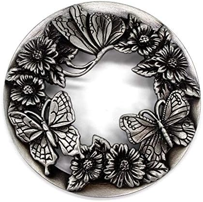 Hion Jar Candle Toppers Butterfly Silver