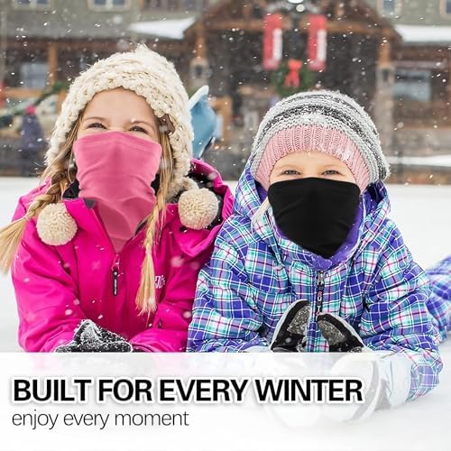 Kids Neck Gaiter - Thick Fleece Warm Winter Scarf for Boys Girls