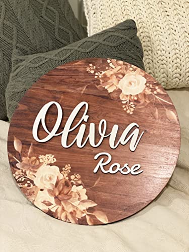 BEGENUINESTORE Personalized Custom Wood Name Sign for Baby Girl