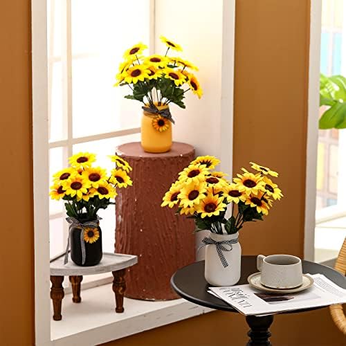 12 Sets Sunflower Decor for Farmhouse Table Centerpieces