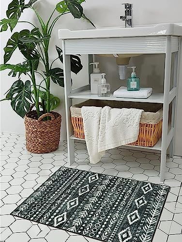 Lahome Boho Entryway Rug Non Slip Washable
