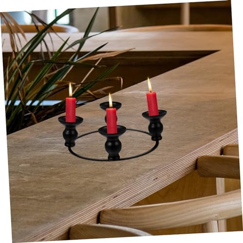 Iron Black Christmas Candle Holder Ring 1