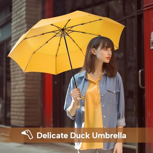 LEAGERA Cute Duck Head Folding Umbrella for Girls