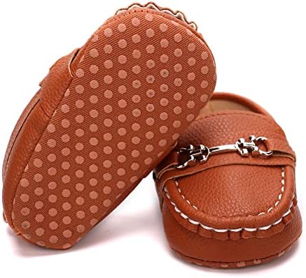 LONSOEN Baby Loafers for Boys Girls Prewalker Shoes