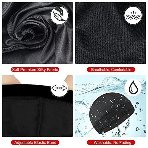 DURALA 4PCS Silky Stocking Wave Cap for Men