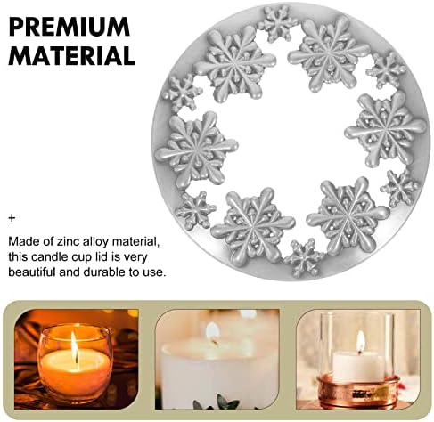 Luxshiny Snowflake Candle Cover with Lid