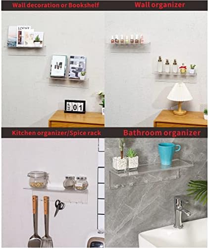 CY Craft 158 Inch Acrylic Floating Shelf for Kids Room