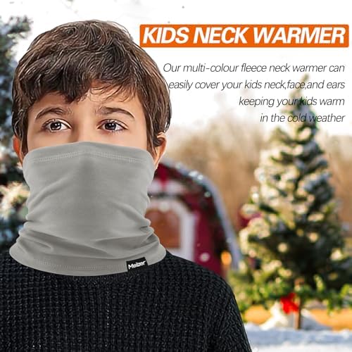 Kids Neck Gaiter - Thick Fleece Warm Winter Scarf for Boys Girls