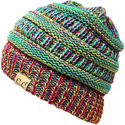 Funky Junque Solid Ribbed Beanie for Kids 2-9 Years