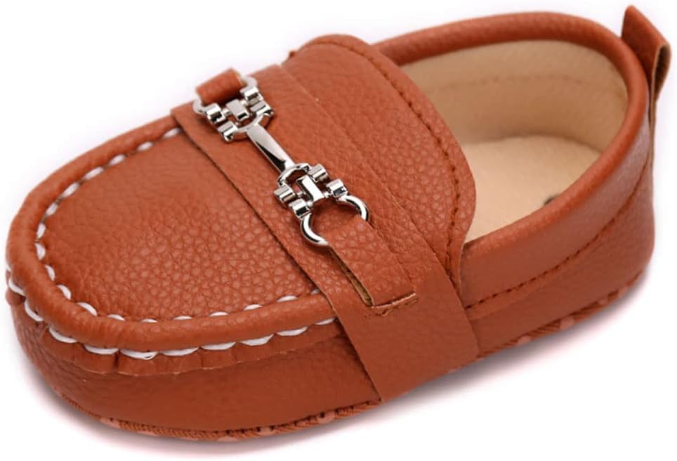 LONSOEN Baby Loafers for Boys Girls Prewalker Shoes