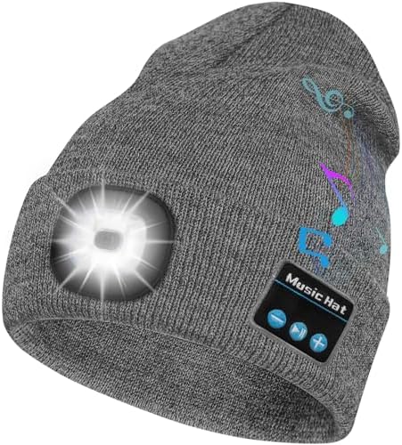 Bosttor Bluetooth Beanie with Headlight and Speakers