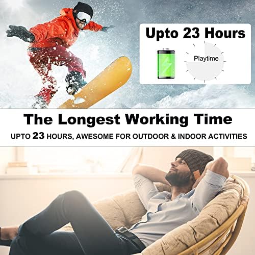 Bluetooth Beanie with 23Hr Battery Tech Gift for Men Women