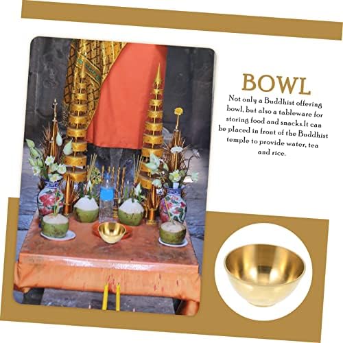 PRETYZOOM Gold Trim Decorative Serving Bowl