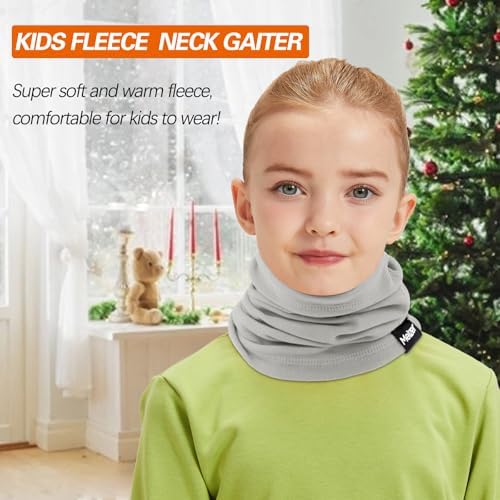 Kids Neck Gaiter - Thick Fleece Warm Winter Scarf for Boys Girls