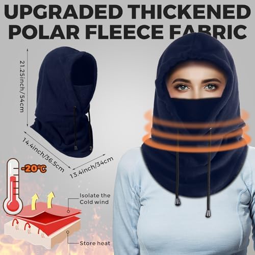 AURUZA Fleece Balaclava Ski Mask for Men Women