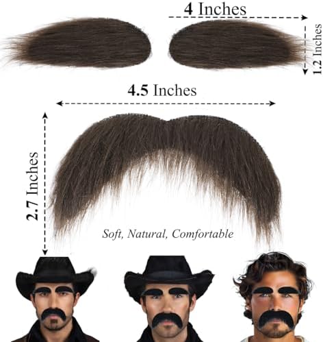 TWAYFEL Self-Adhesive Fake Mustache for Halloween Party