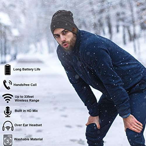 Wireless Music Beanie Hat for Men Women